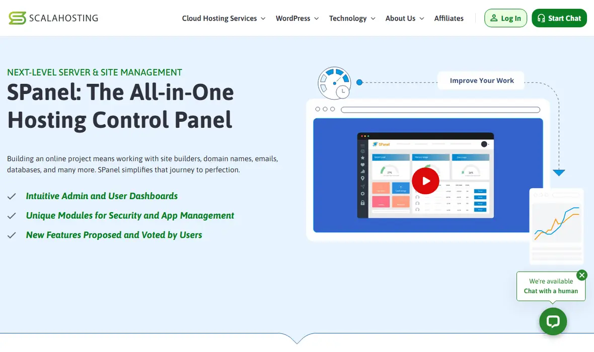 ScalaHosting SPanel official source image