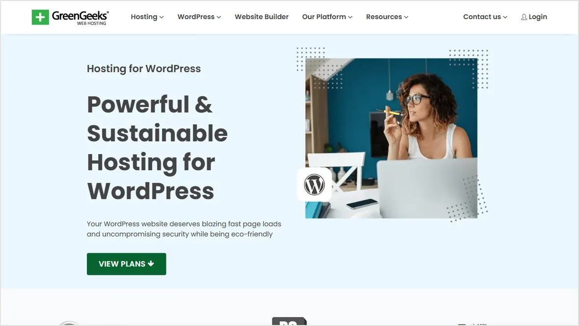 GreenGeeks WordPress hosting page